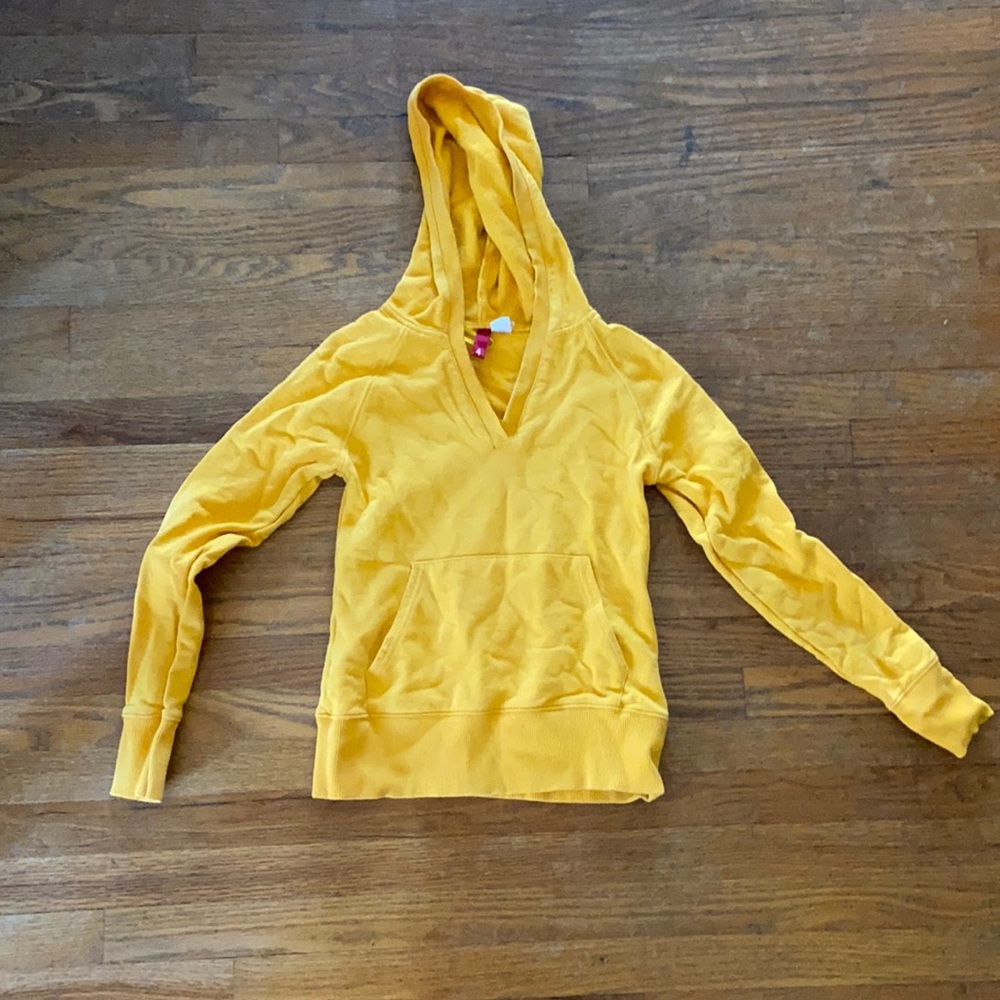 Divided H&M yellow hoodie style long sleeve top 4
